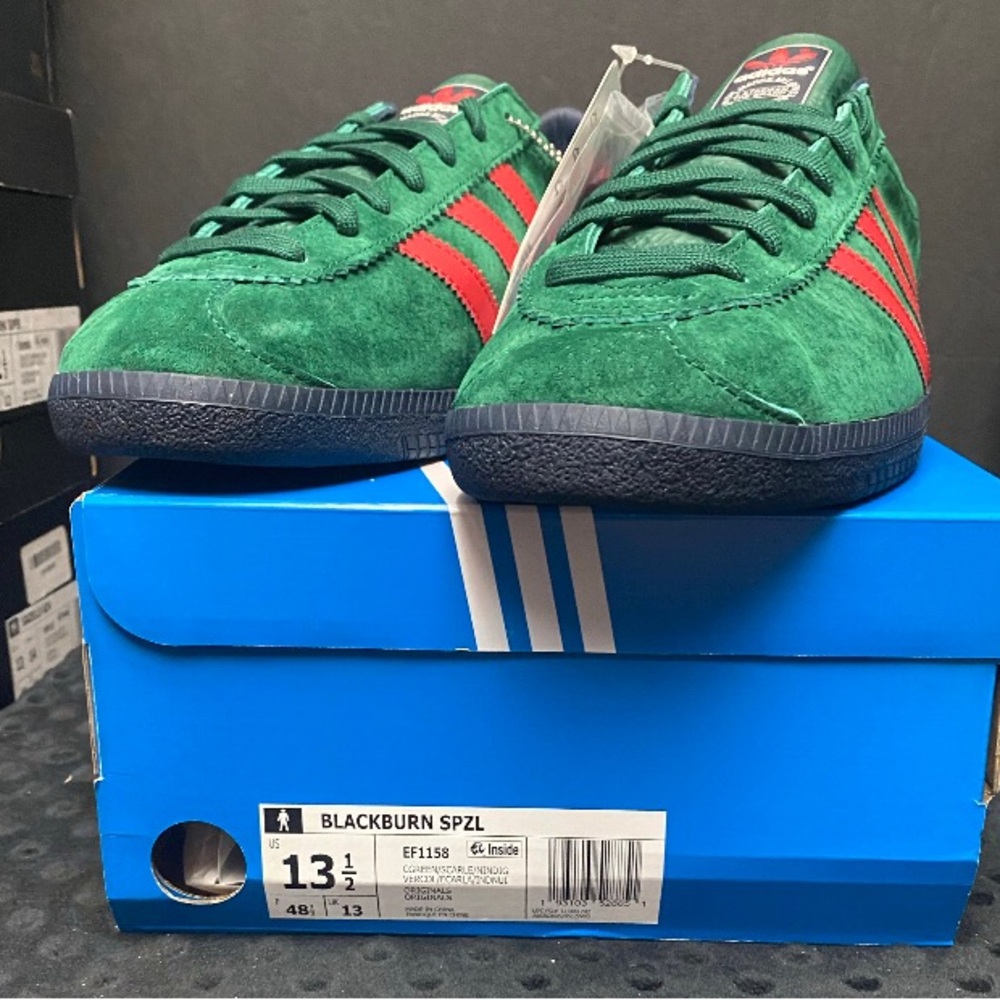 Gary Aspden adidas Originals Blackburn SPZL “Collegiate Green/Scarlet” RARE SIZE - Picture 4 of 10